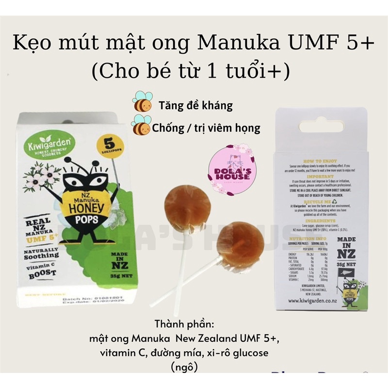 KẸO MÚT MẬT ONG MANUKA UMF 5+