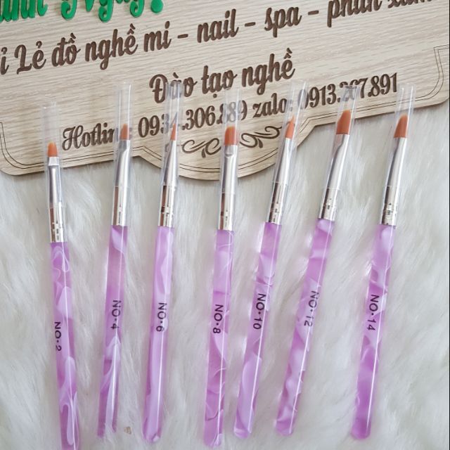 7 cây cọ đắp móng gel vẽ móng nail