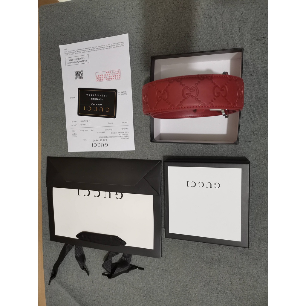 Thắt lưng bằng da màu đỏ kiểu dáng thời trang cho cả nam và nữ