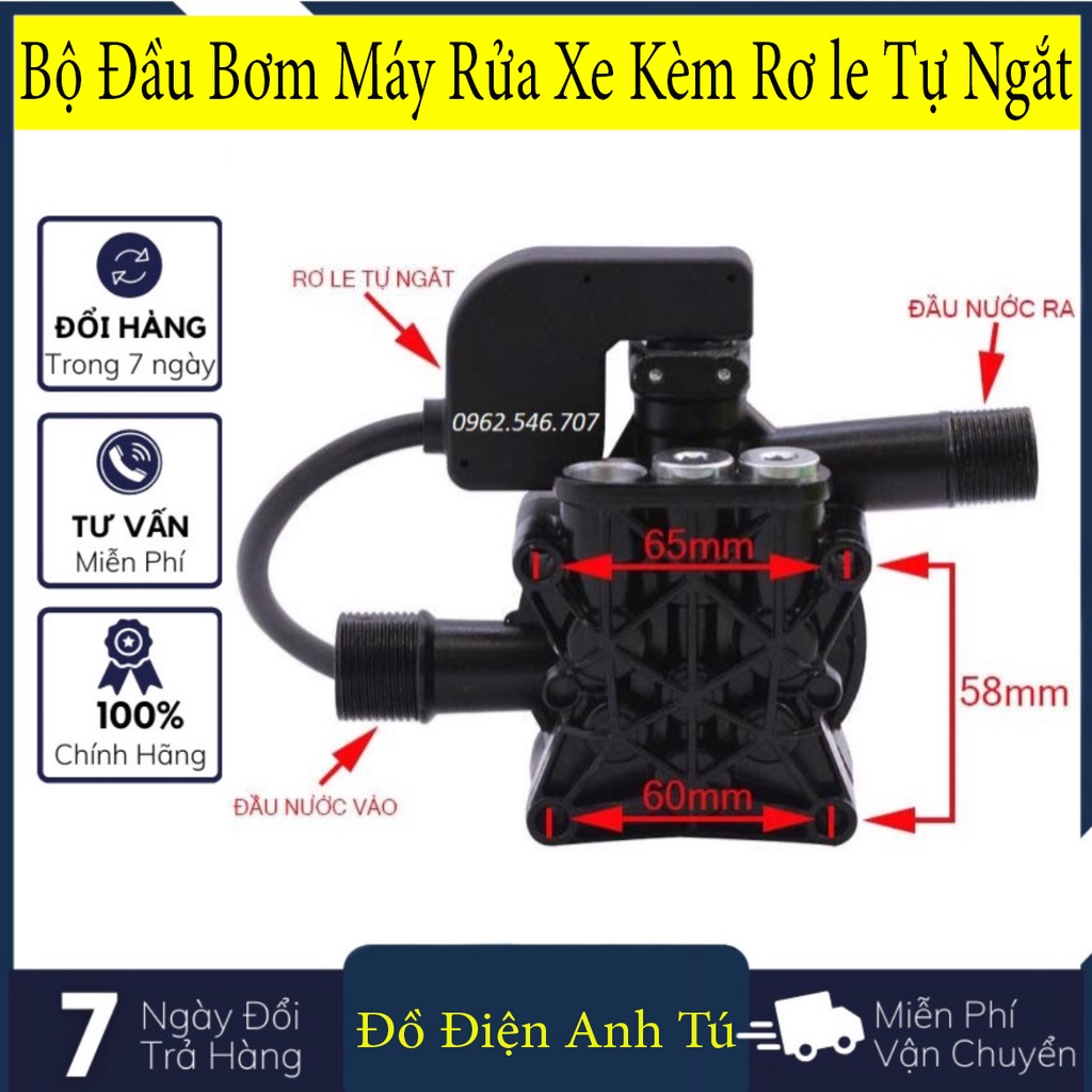 Đầu máy bơm rửa xe mini