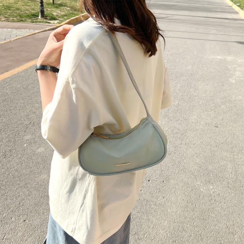 Túi Xách Nylon Đeo Vai Mini Có Khóa Kéo Thanh Lịch Cho Nữ