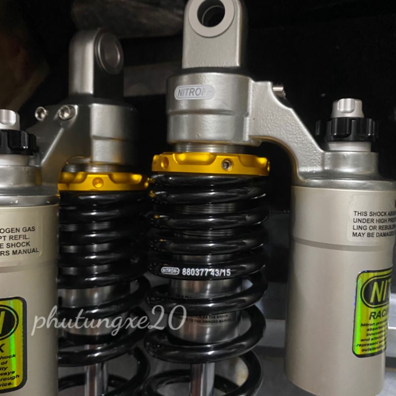 Phuộc Bình Dầu Nitron Gắn Air blade  Novo 4 5 6 Impulse Feliz NVX PCX DYLAN SH Ý ...