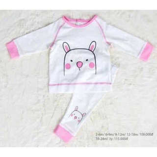 Bộ cotton dài tay cho bé gái