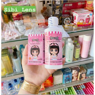 Nước ngâm rửa lens FRESH EYES chai lớn 150ml, nước nhỏ, dụng cụ đeo lens chuyên dụng chính hãng nhập khẩu Hàn Quốc