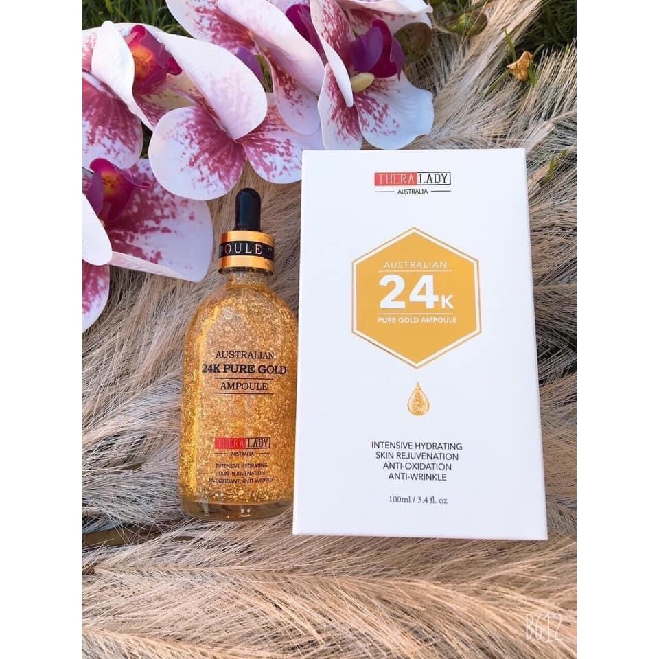 Serum Vàng 24k  trắng úc (tặng kèm thanh lăn )