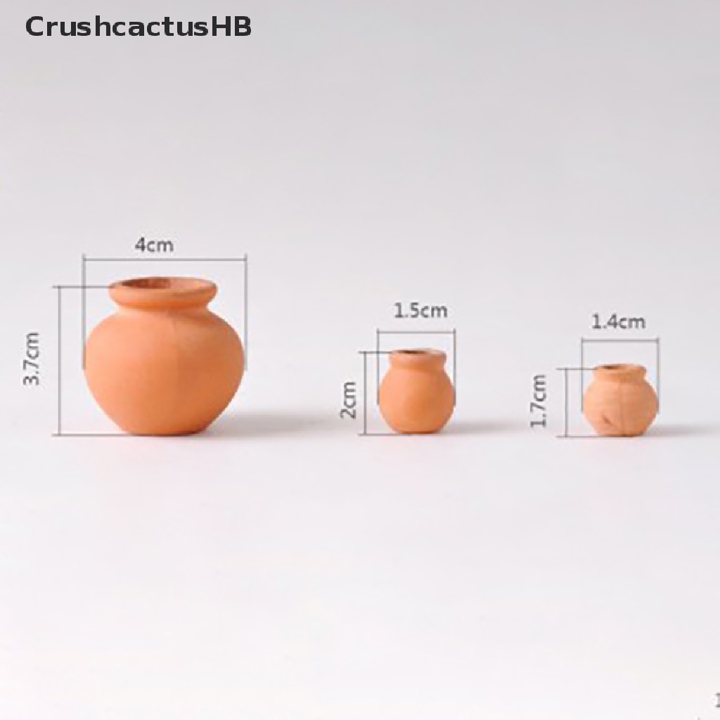 [CrushcactusHB] 1:12 Dollhouse Miniatures Decora Vase Mini Terracotta Flowers Pot DIY Dollhouse Hot Sell