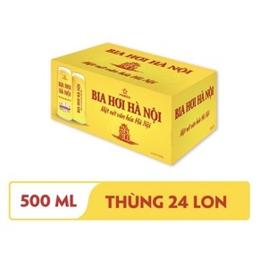 Thùng Bia Hơi Hà Nội 24 Lon x 500ml