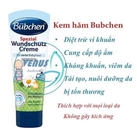 Kem hăm Bubchen Baby Wundschutz Cream cho bé 75ml, 150ml - Nội địa Đức