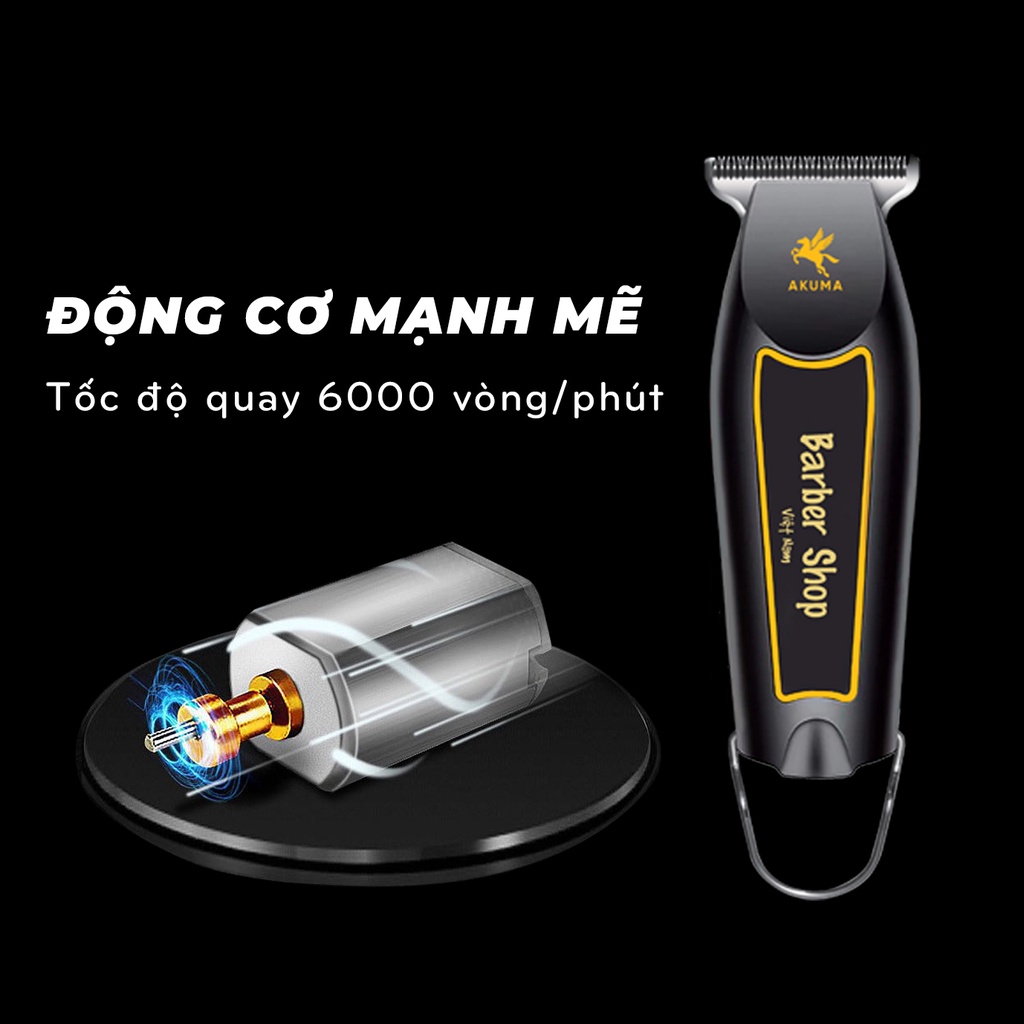 [Mã BMINC50 giảm 50K đơn 150K] Tông đơ chấn viền AKUMA M26 bấm cạo kẻ vạch sắc nét - Bảo hành 3 tháng