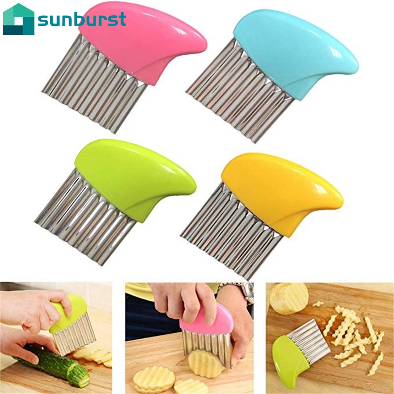 Dao cắt tỉa rau củ hình lượn sóng bằng thép không gỉ tiện lợi cho nhà bếp