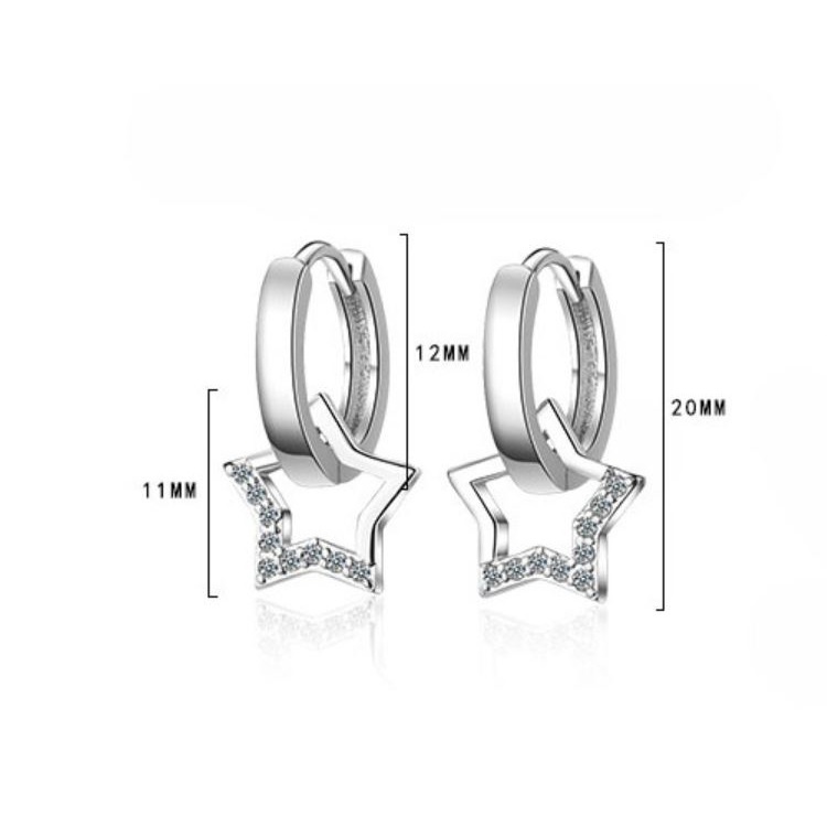 Bông tai nữ xinh xắn bạc Ý S925 - HT304