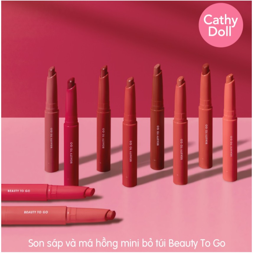 Son Sáp &amp; Má Hồng Cathy Doll Mini Lip &amp; Cheek Creamy Matte 0.6g