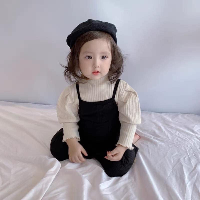 Set quần yếm áo tay bồng_