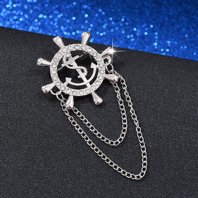 Ghim Cài Áo Hình Vương Miện Đính Đá Sang Trọng Cho Nam