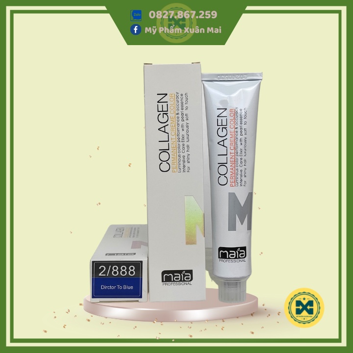 Màu nhuộm tóc Maia collagen 100ml cho salon từ 2.0-711