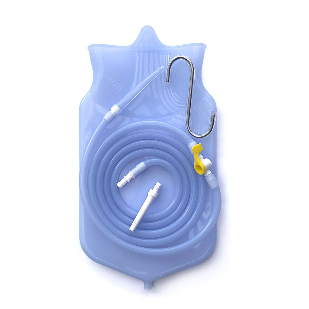 Bộ Dụng Cụ Coffee Enema, Thải Độc Cà Phê, Thải Độc Đại Tràng, Túi Súc Ruột Bằng Silicone tiện dùng để đi du lịch