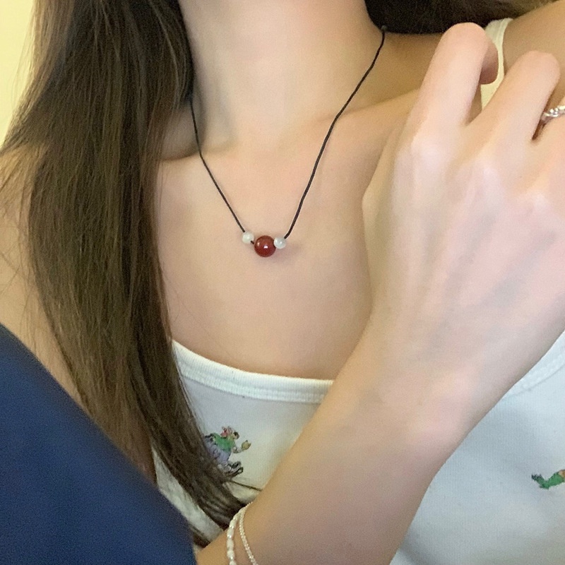 Dây Chuyền Mã Não Đỏ Phong Cách Mới Năm 2022