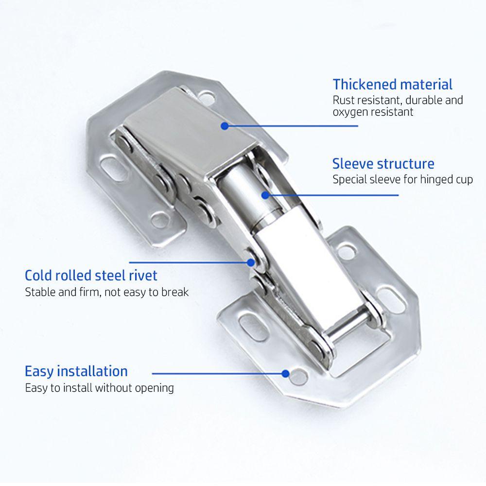 Set 5 Bản Lề Cửa Thủy Lực Không Đục Lỗ Có Thể Gập Lại