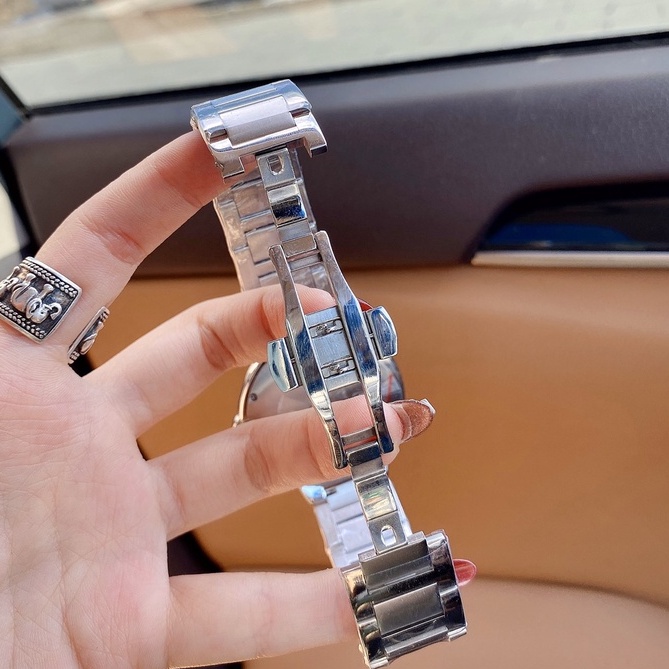 Đồng Hồ Đeo Tay Bằng Thép Không Gỉ Màu Xanh Dương Phong Cách Doanh Nhân Thời Trang Cao Cấp Dành Cho Nam Nữ