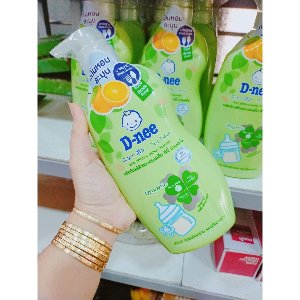 Nước Rửa Bình Sữa Dnee Organic Chai 620ml
