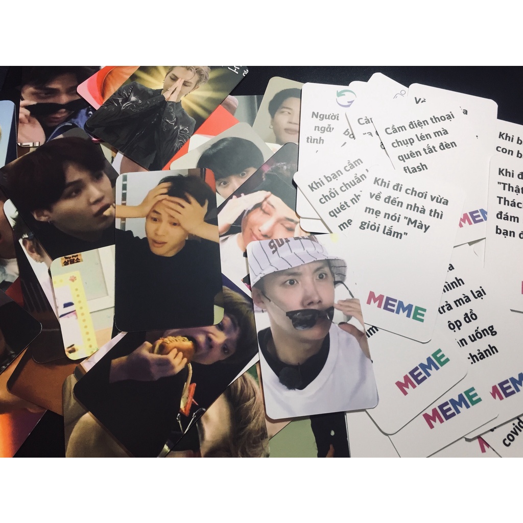 Bộ bài MEME phiên bản BTS | Bộ bài MEME 70 lá | Board game vui nhộn dành cho gia đình, bạn bè, tập thể,...