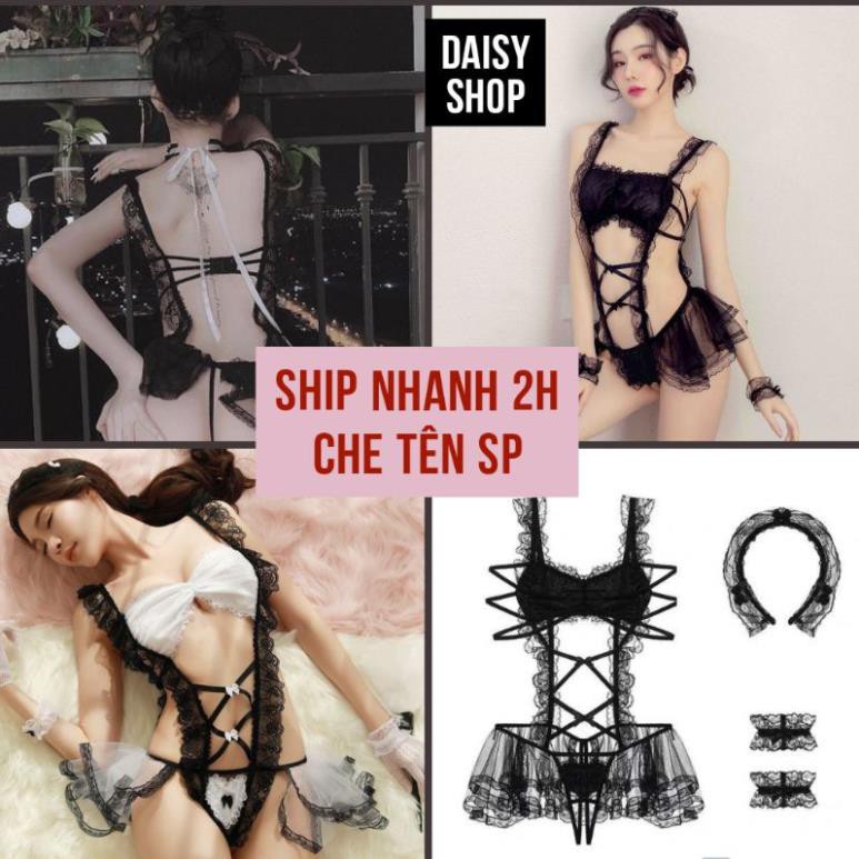 [FREE SHIP ĐƠN TỪ 50K] Váy Ngủ Cosplay Nàng Hầu Gái Maid Ren, Cô Dâu Sexy Gợi Cảm 😘