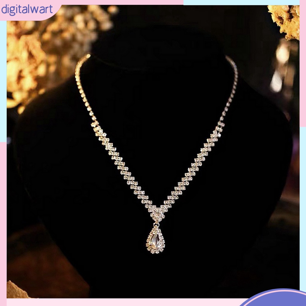 Set vòng cổ và đôi khuyên tai kiểu dáng thời trang thanh lịch dành cho nữ