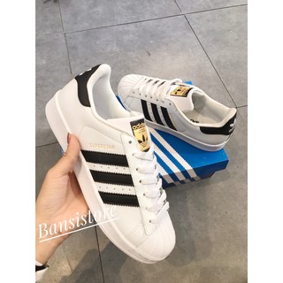 Giầy super star kẻ đen uzu