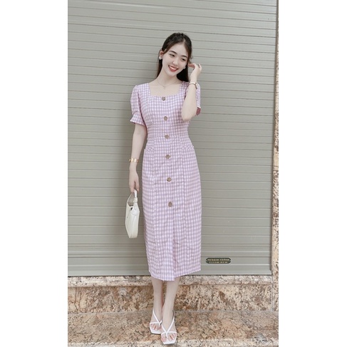VÁY LALA VINTAGE CÚC GỖ