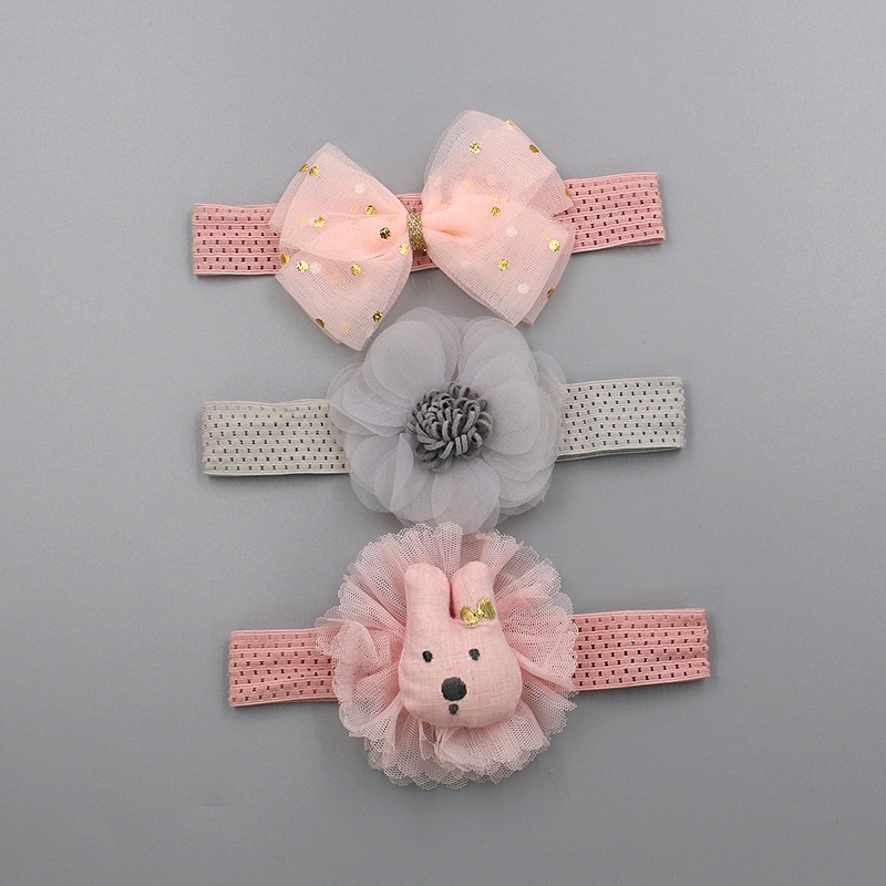 Set 3 Băng Đô Mềm Co Giãn Đáng Yêu Cho Bé