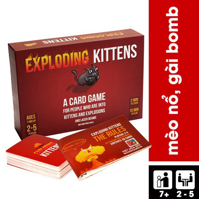 Thẻ bài Exploding Kitten - Mèo nổ cơ bản