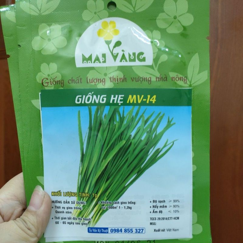 [gói 1g] Hạt giống hẹ lá