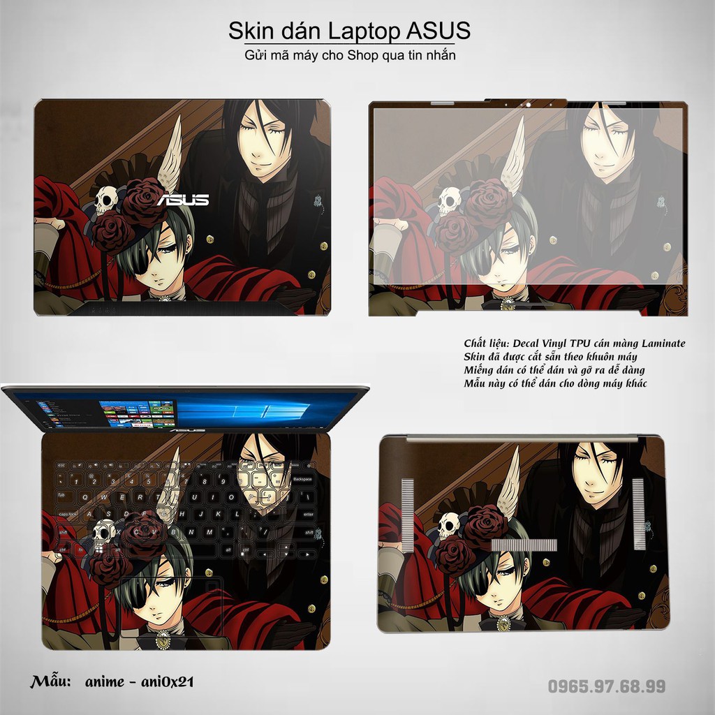 Skin dán Laptop Asus in hình Anime (inbox mã máy cho Shop)