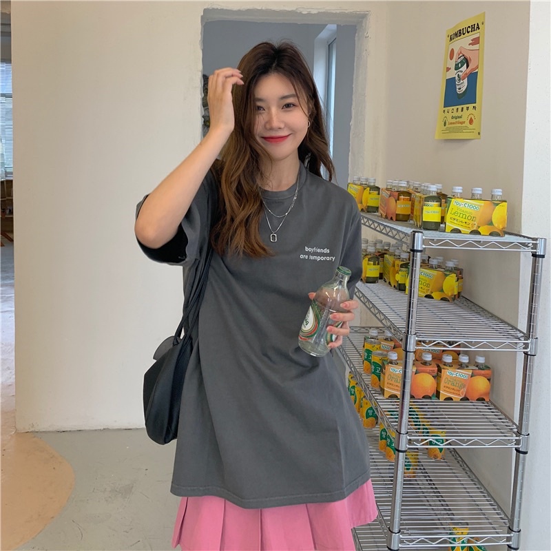 Áo thun nam nữ, áo phông shop cosi form rộng chất cotton in chữ boy