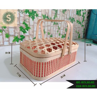 Giỏ Tre Đa Năng Đựng Bánh Kẹo, Hoa Quả và Trái Cây (Mẫu G2)