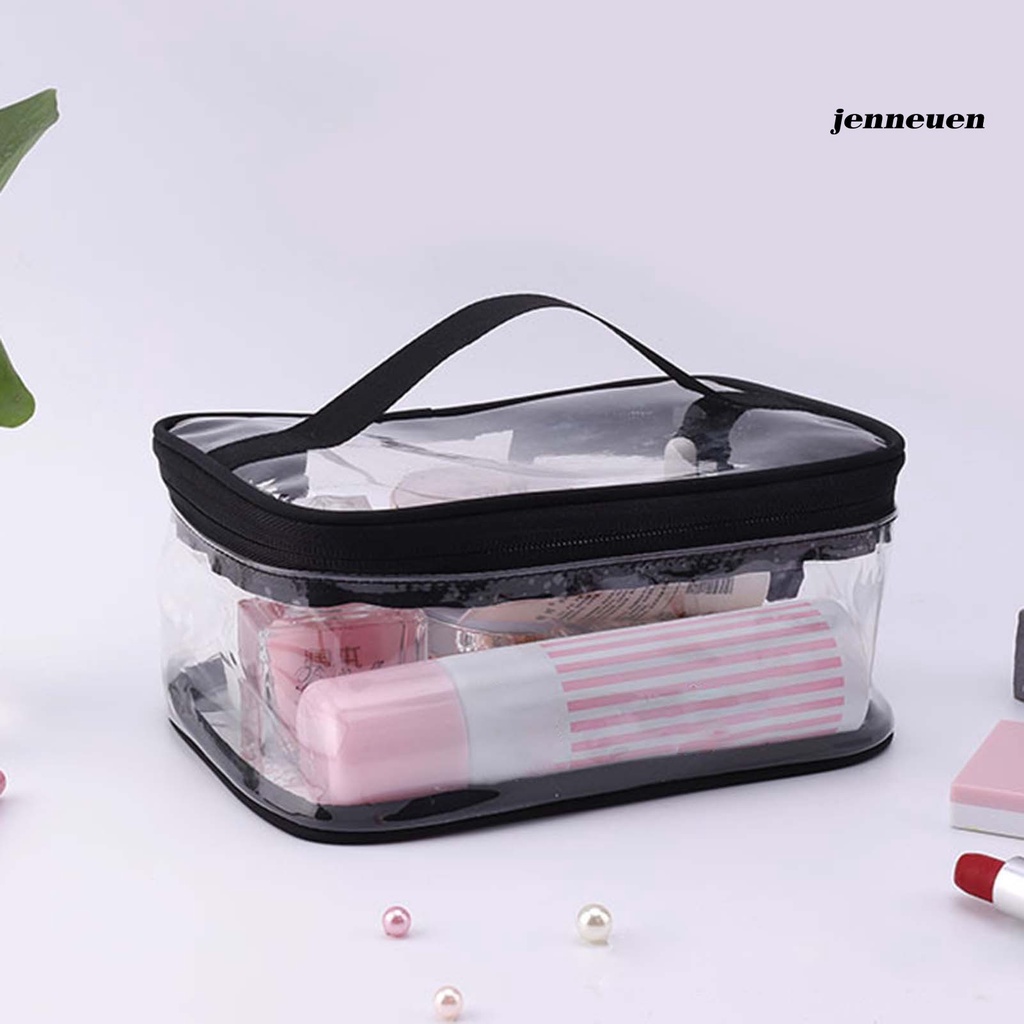 Je- Túi Đựng Đồ Dùng Cá Nhân Trong Suốt Chống Thấm Nước Có Khóa Kéo Dùng Khi Đi Du Lịch
