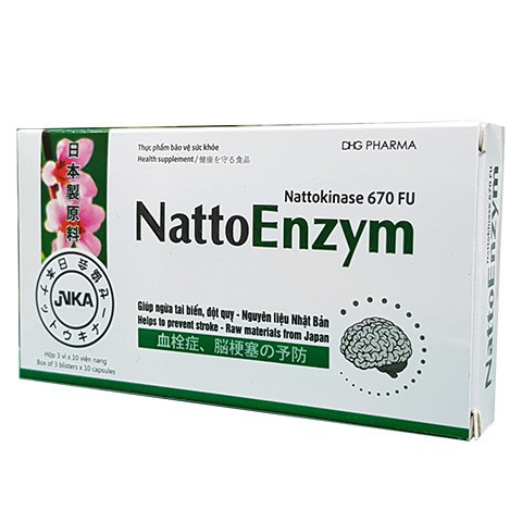 NattoEnzym DHG 1000 FU - Hỗ trợ làm tan cục máu đông, giúp phòng ngừa đột quỵ
