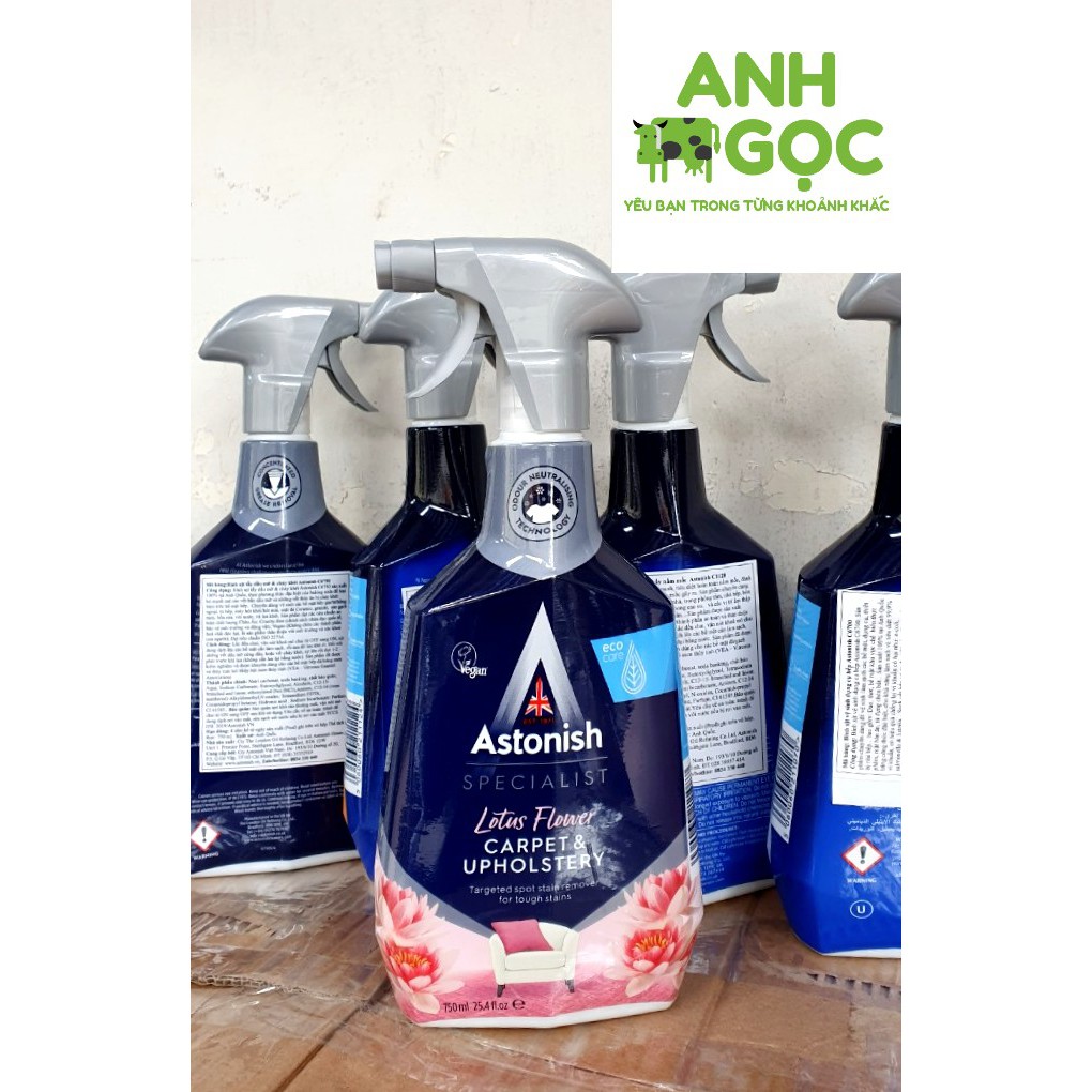 Bình xịt tẩy nỉ thảm Astonish C6720  | Tẩy rửa an toàn sinh học đa năng nhập khẩu Anh Quốc