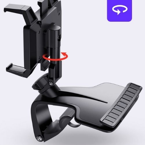 Kẹp điện thoại ô tô xoay 360 thông minh kèm bảng số điện thoại, giá đỡ điện thoại trên ô tô cao cấp