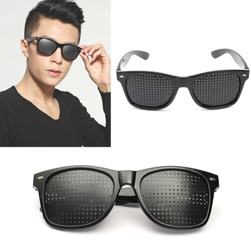 Kính tập mắt Pinhole Glasses - tặng kèm hộp kính thời trang bảo vệ kính+ kèm file hướng dẫn tập mắt