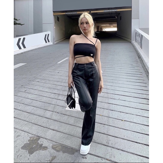 LEATHER PANT - Quần Da Phối Gân Nổi RORA