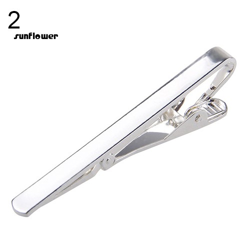 Kẹp Cà Vạt Bằng Đồng Màu Vàng / Bạc Sang Trọng Cho Nam