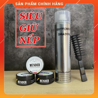 [Giá Hủy Diệt – Chính Hãng] Sáp Vuốt Tóc Nam MUNDER + Tặng Lược + Butterfly Shadow 600ml