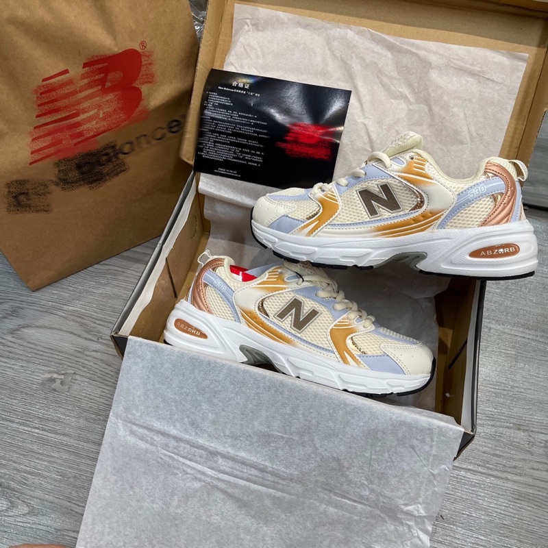 Giày thể thao NB 530 vàng full box cao cấp