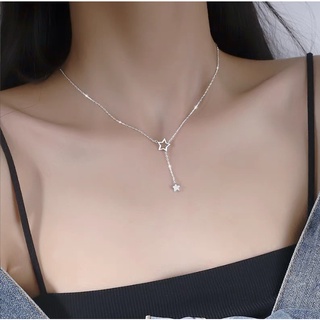 📛 RẺ VÔ ĐỊCH 📛 Dây chuyền vòng cổ ngôi sao đôi mạ bạc hot trend phong cách hàn quốc