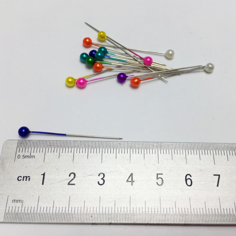 Hộp 100 Ghim Cố Định Vị Trí May Vá Ánh Ngọc Trai