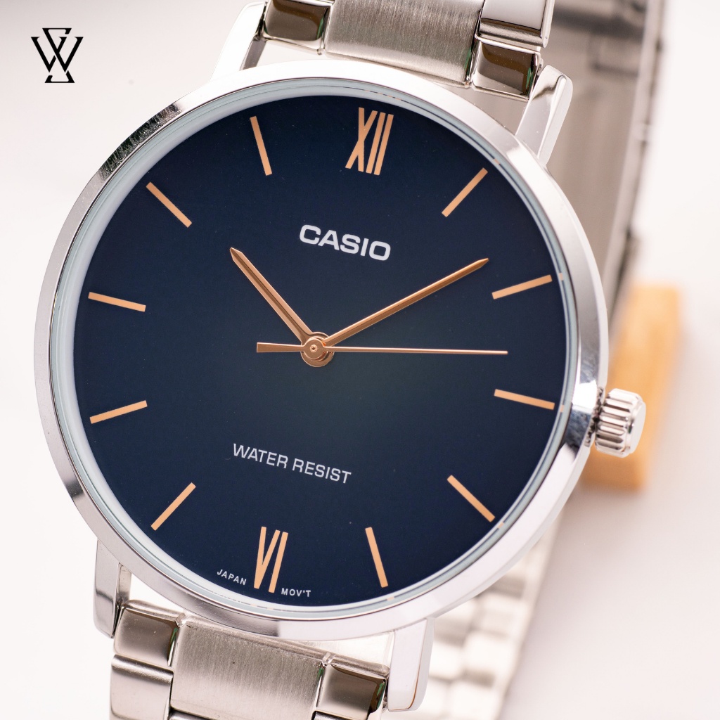 Đồng Hồ Quartz Nam Casio WATCHSTORE MTP-VT01D-2BUDF Thiết Kế Mặt Kính Khoáng 40mm, Dây Kim Loại Và Vỏ Thép Không Gỉ