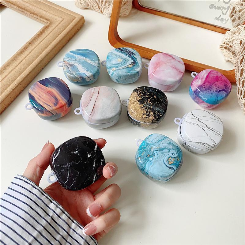 Vỏ bảo vệ hộp sạc tai nghe họa tiết đá cẩm thạch cao cấp thích hợp cho Baseus Encok TWS WM01 Wm01