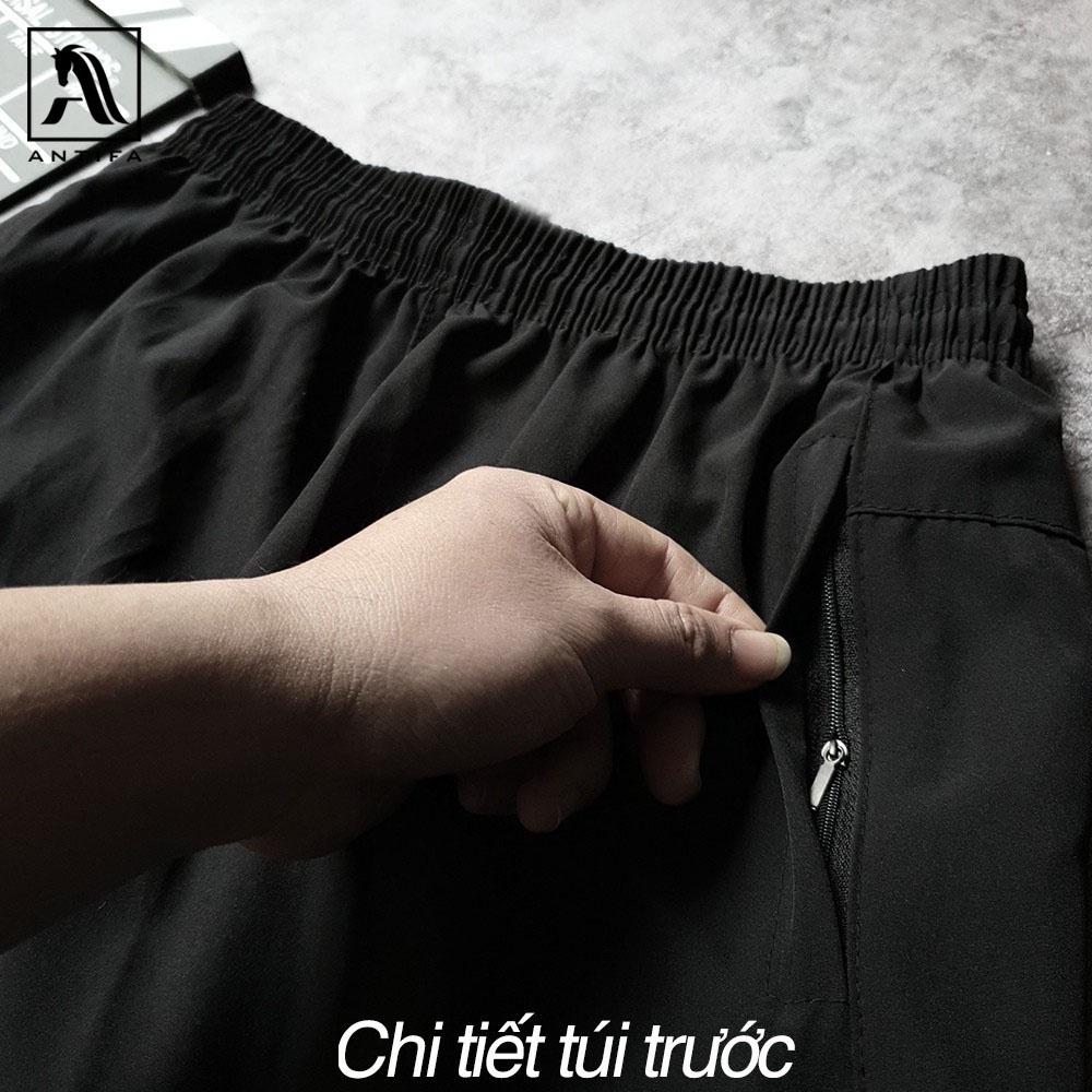 Quần đùi nam Antifa chất liệu vải dù - quần short ống rộng, kiểu dáng đẹp, thoải mái vận động , phong cách trẻ trung