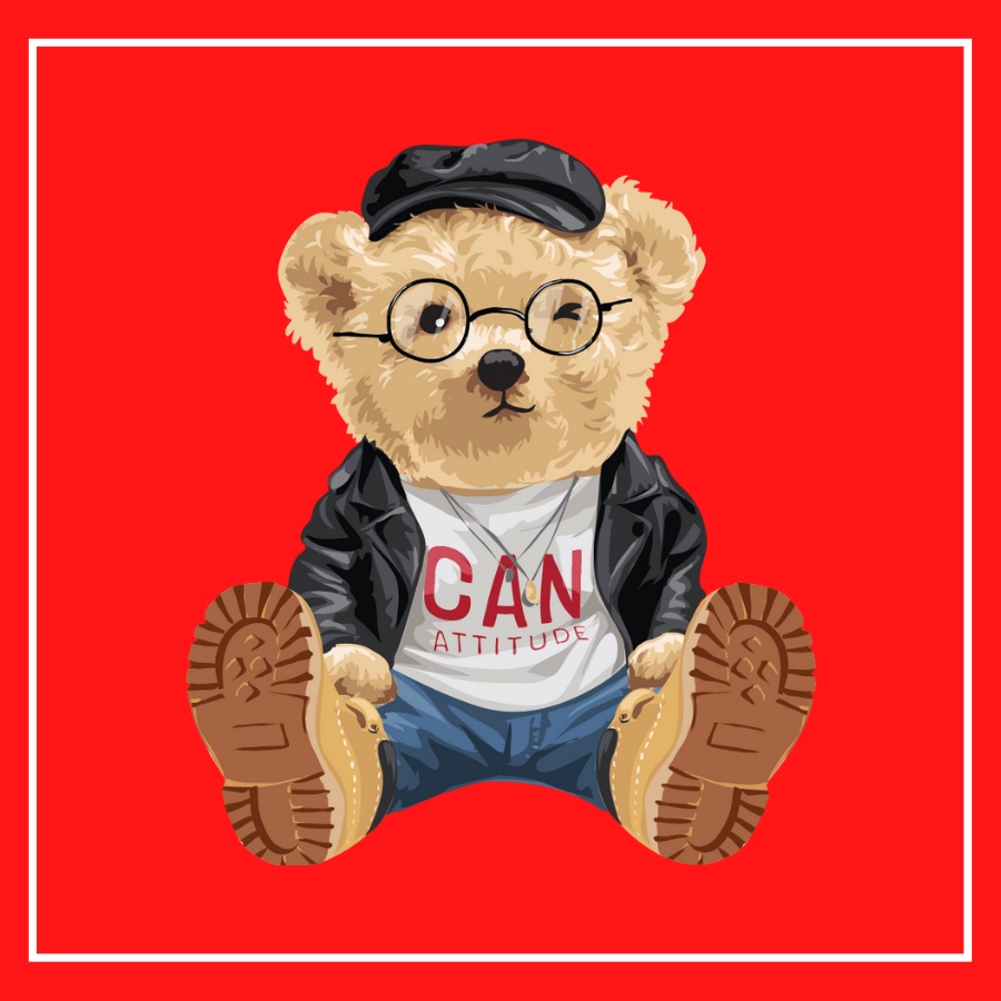 Sticker ủi áo, decal dán áo Bộ hình Gấu siêu xinh kích thước lớn cao trên 25cm ủi in áo thun hoặc hoodie